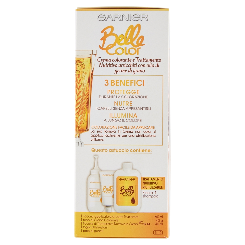 Garnier Belle Color Colore Luminoso, Tinta per Capelli Bianchi 5 Biondo Scuro Naturale